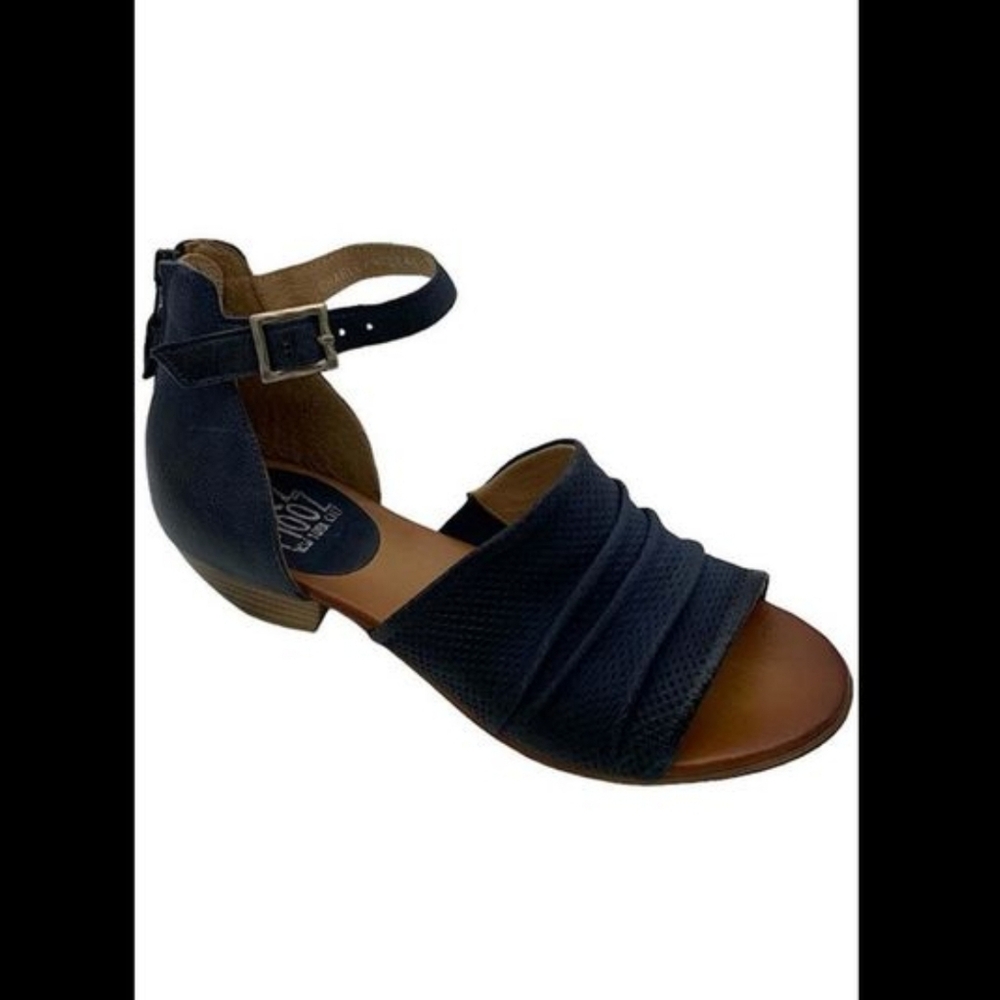 Miz Mooz Charley Leather Wide Width Heeled Sandals – Women’s US 11 (42W), Black - Picture 7 of 16